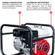 2 Inch Trash Water Pump 164 GPM 3.5HP GX120 powered by Honda Portable Utility - view 6