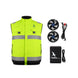30V Battery-Powered High Vis Fan-Cooled Vest Complete Cooling System