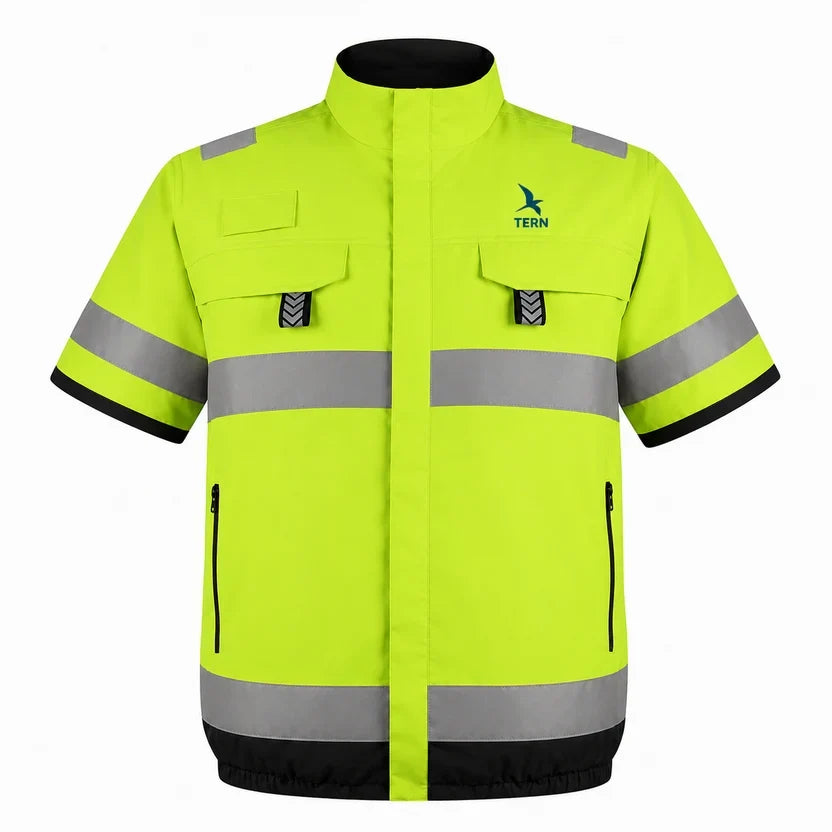 30V Battery-Powered High Vis Fan-Cooled Short Sleeve Complete Cooling System - view 3
