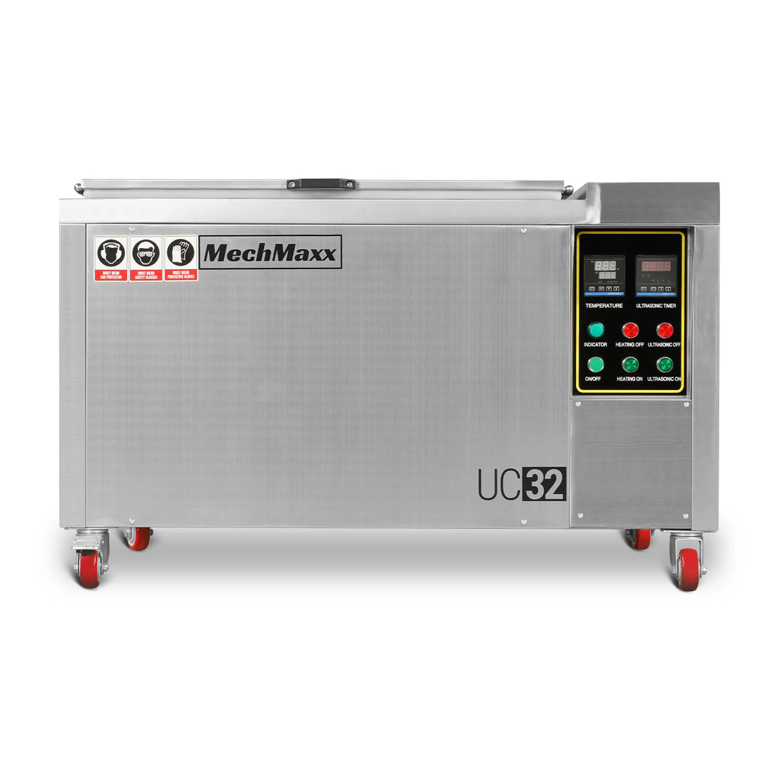 MechMaxx 32 Gal / 120L Heavy Duty Industrial Ultrasonic Parts Washer, 28kHz 20 Transducers , SS304 Tank, 6.6kW Heater, 208–240V 3 Phase Power - view 2