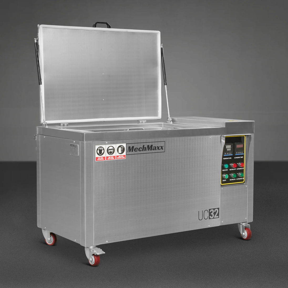 MechMaxx 32 Gal / 120L Heavy Duty Industrial Ultrasonic Parts Washer, 28kHz 20 Transducers , SS304 Tank, 6.6kW Heater, 208–240V 3 Phase Power - view 3