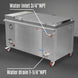MechMaxx 32 Gal / 120L Heavy Duty Industrial Ultrasonic Parts Washer, 28kHz 20 Transducers , SS304 Tank, 6.6kW Heater, 208–240V 3 Phase Power - view 7
