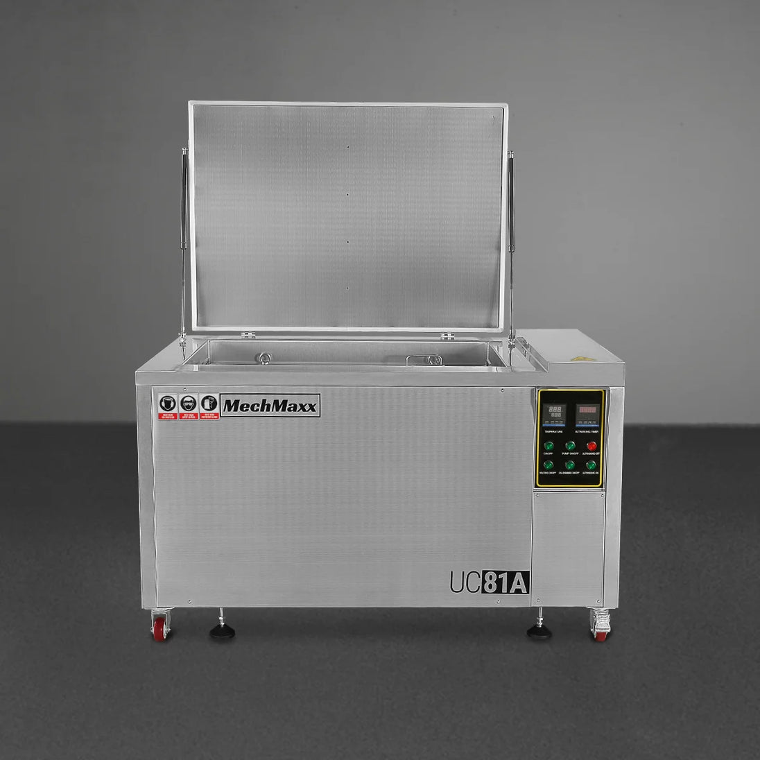 MechMaxx 81 Gal / 308L Heavy Duty Industrial Ultrasonic Parts Washer, 28kHz 40 Transducers, Oil Skimmer, SS304 Tank, 10kW Heater, 208–240V 3 Phase Power - view 2