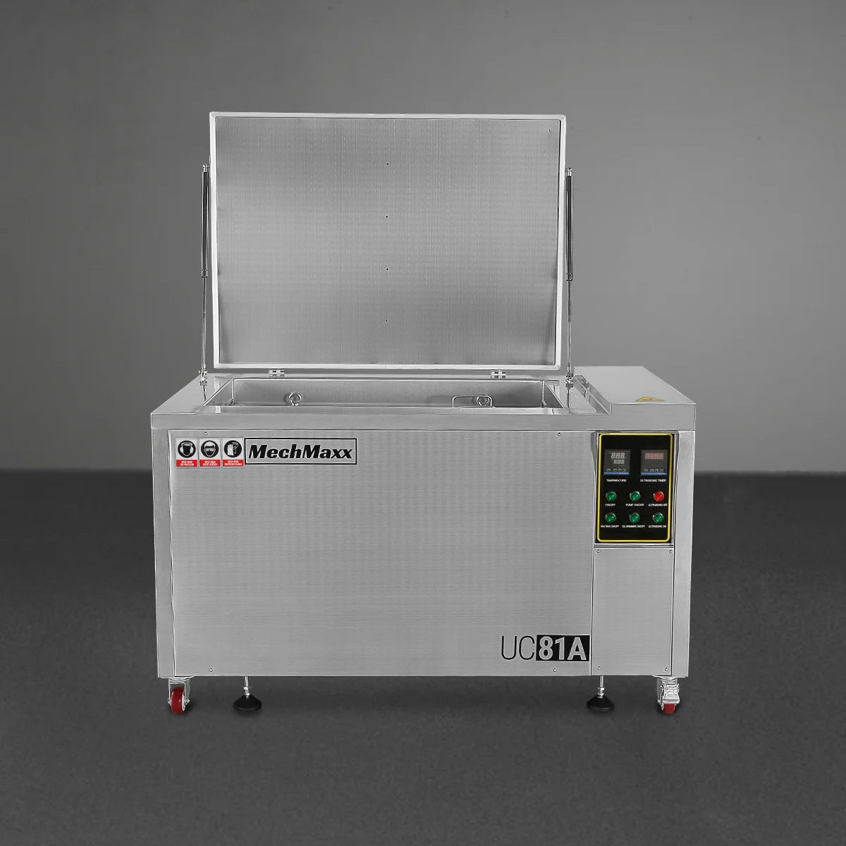 MechMaxx 81 Gal / 308L Heavy Duty Industrial Ultrasonic Parts Washer, 28kHz 40 Transducers, Oil Skimmer, SS304 Tank, 10kW Heater, 208–240V 3 Phase Power - view 2