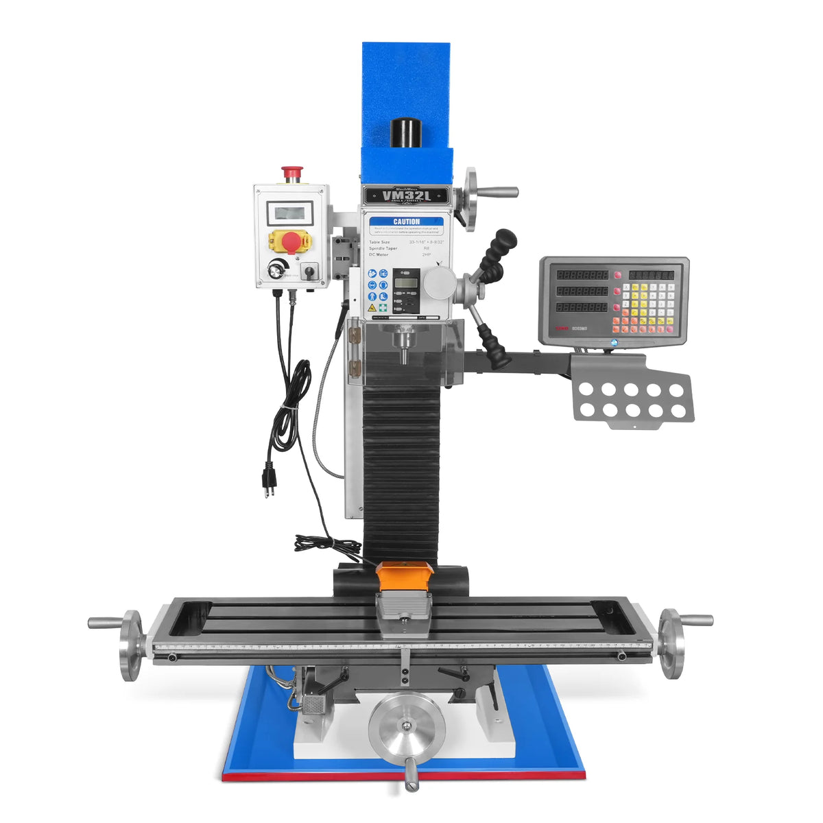 MechMaxx 8-1/4" x 33" Industrial Mill Drill Machine with DRO — 2HP, VM32LD
