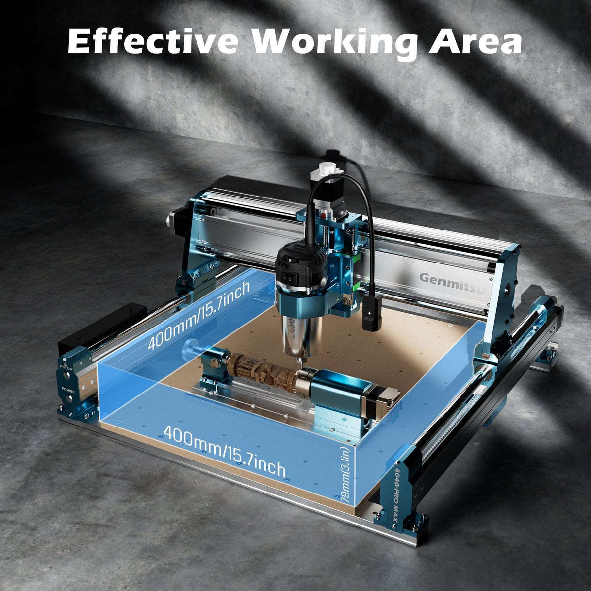 4040-PRO MAX CNC machine with 710W trimmer
