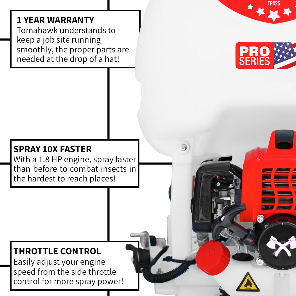5 Gallon Gas Backpack Sprayer 450 PSI Pump with Nozzle Bundle - view 6