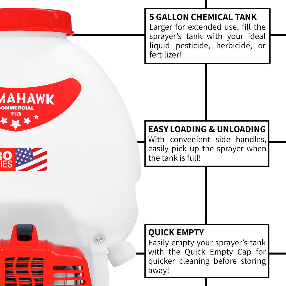 5 Gallon Gas Backpack Sprayer 450 PSI Pump with Nozzle Bundle - view 12