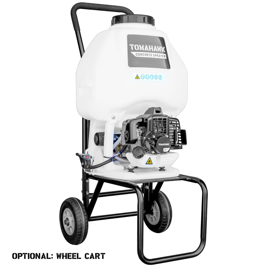 6.5 Gallon Backpack Concrete Sprayer .5 GPM Gas Finishing Tool for Cement Sealant Curing Stain - view 9