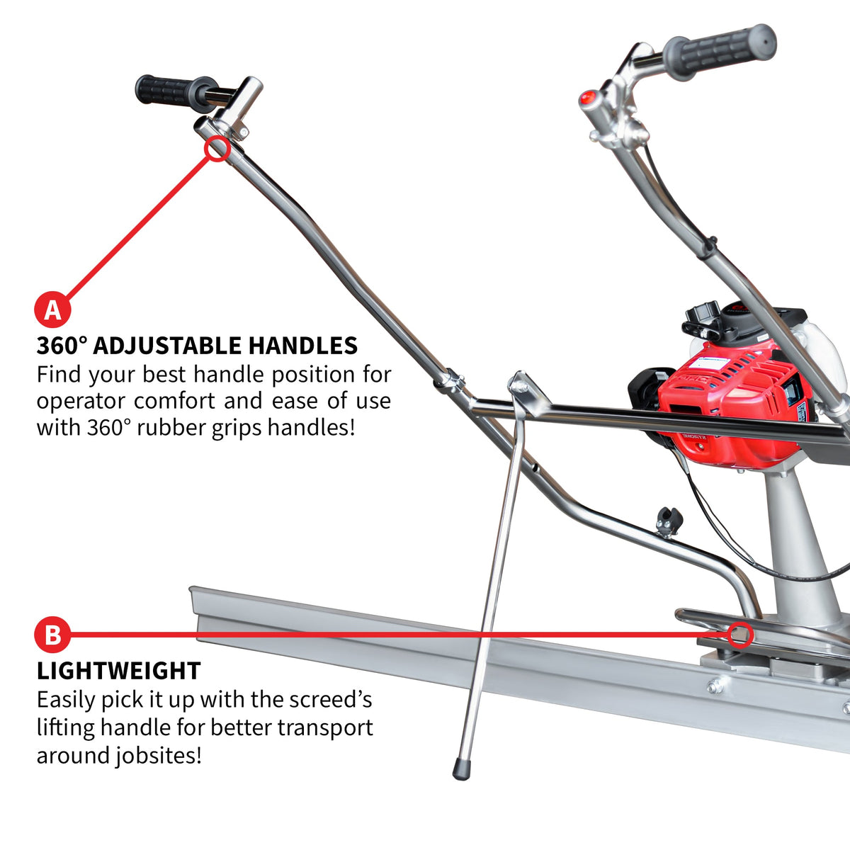 Tomahawk PRO Series Honda Concrete Power Screed Three Magnesium Blade Bundle (Choose 3 Boards) - view 10