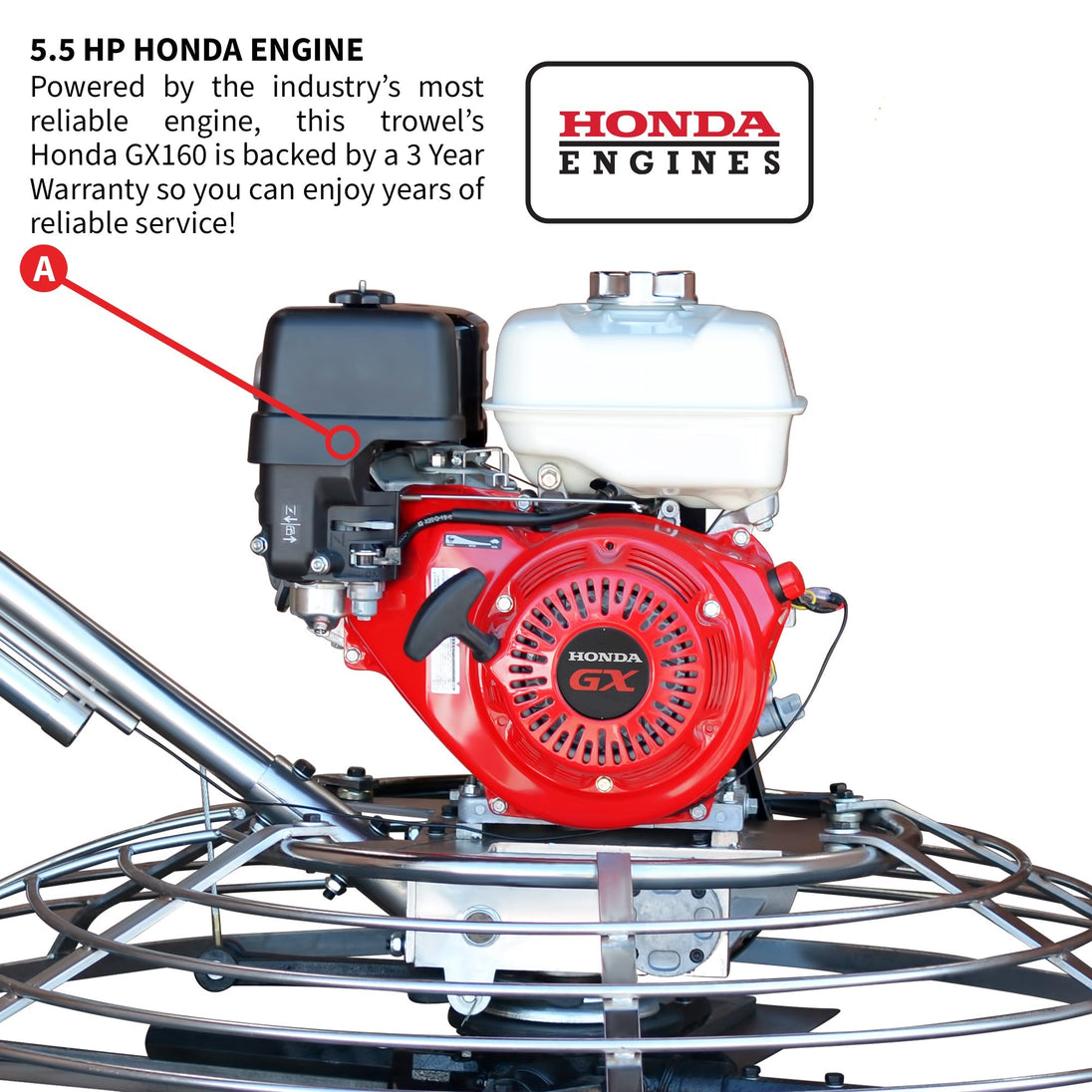 36" Concrete Power Trowel 5.5HP Honda with Float Pan Cement Finishing Tool - view 5