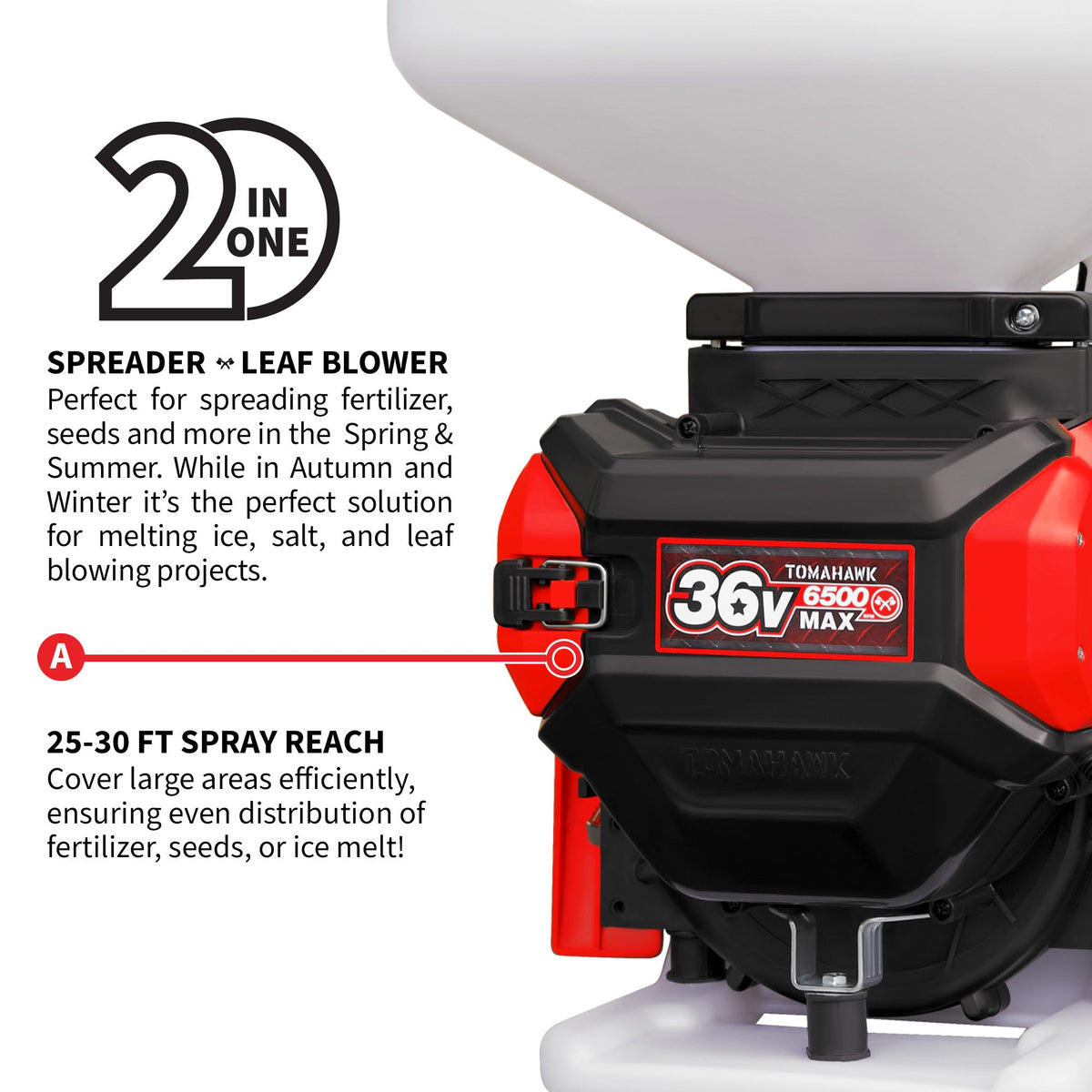 5 Gal Battery-Powered Fertilizer Spreader Broadcast Lawn Seed Ice Melt Salt - view 7