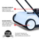 22" Battery Powered Push Sweeper With Double Brush System 18V Lithium-Ion - view 9