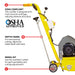 Electric 8” Concrete Scarifier Planer Grinder for Sidewalk Trip Hazard Repair, Traffic Line Removal - view 6