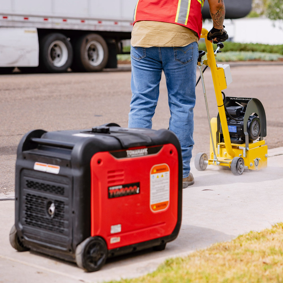 Electric 8” Concrete Scarifier Planer Grinder for Sidewalk Trip Hazard Repair, Traffic Line Removal - view 14