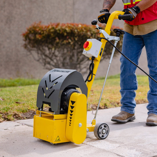 Electric 8” Concrete Scarifier Planer Grinder for Sidewalk Trip Hazard Repair, Traffic Line Removal - view 2