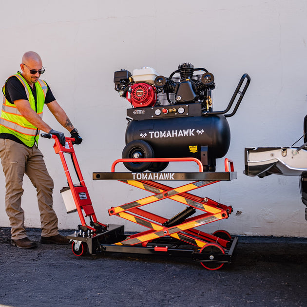 Electric Hydraulic Lift Table 600 lb, 59 in. Extension Portable Powered Scissor Lift Cart for Warehouses, Shops & Material Handling - view 2