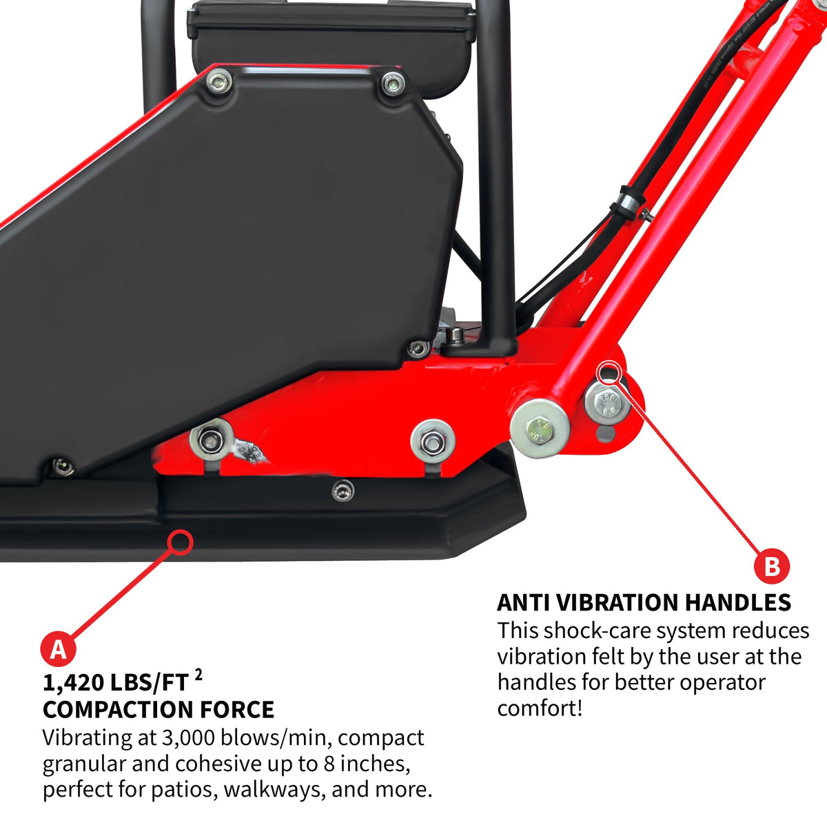 2 HP Electric Vibratory Plate Compactor Tamper for Gravel Soil Compaction - view 6