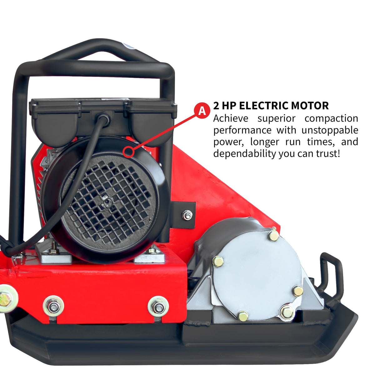 2 HP Electric Vibratory Plate Compactor Tamper for Gravel Soil Compaction - view 5