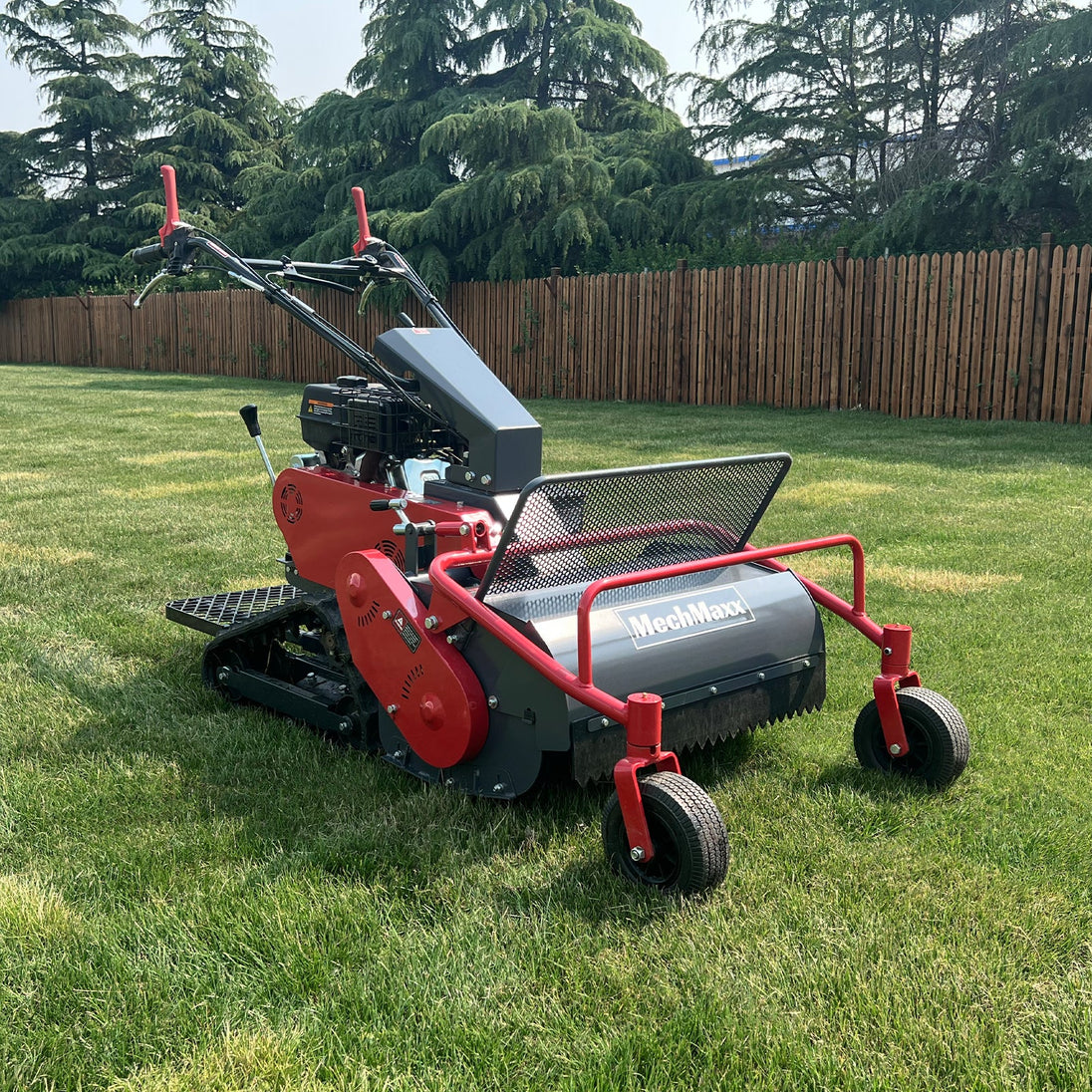 MechMaxx 27" Walk Behind Flail Mower, 10HP 302cc, Self-Propelled, Tracked, Electric Start, SFM27T - view 3