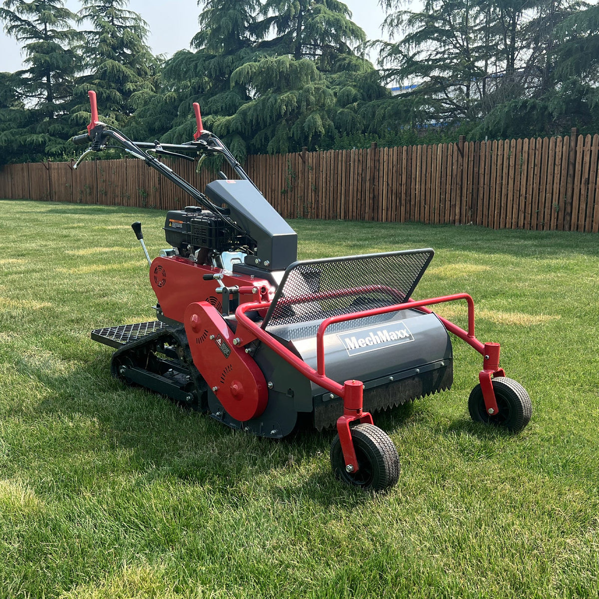 MechMaxx 27" Walk Behind Flail Mower, 10HP 302cc, Self-Propelled, Tracked, Electric Start, SFM27T - view 3