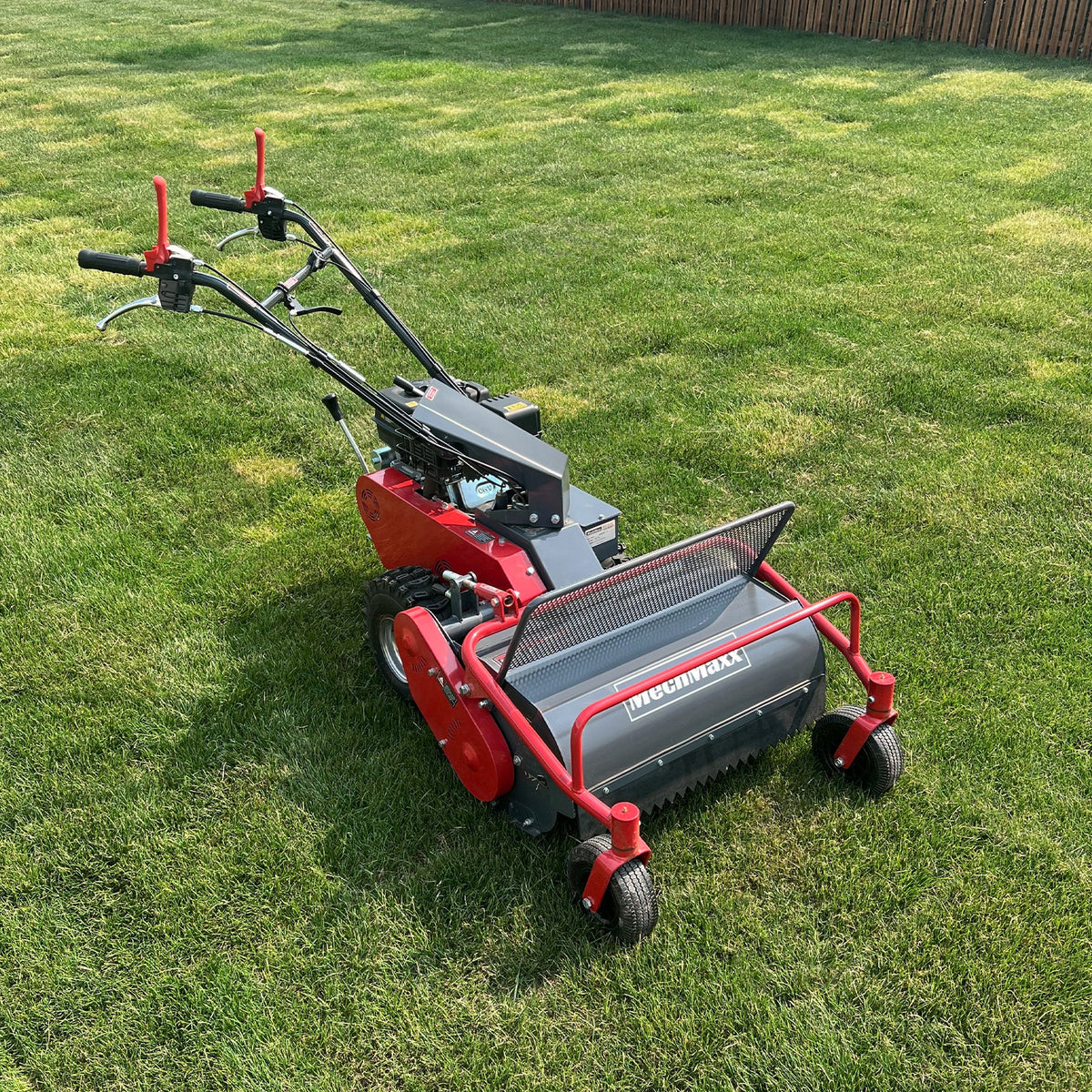 MechMaxx 27" Walk Behind Flail Mower, 10HP 302cc, Self-Propelled, Wheeled, Electric Start, SFM27W - view 4