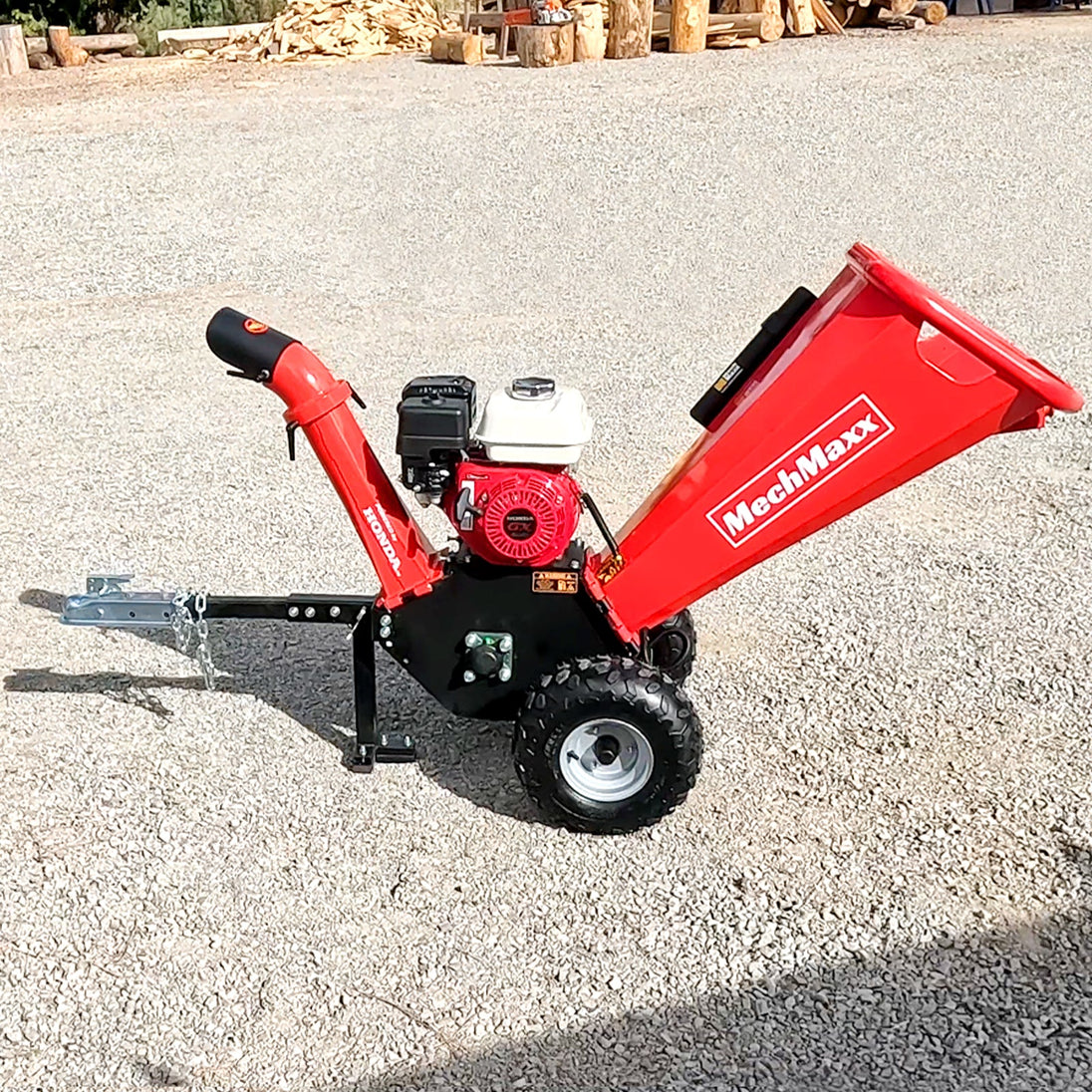 MechMaxx 4" Wood Chipper — Honda GX200 Gas Engine