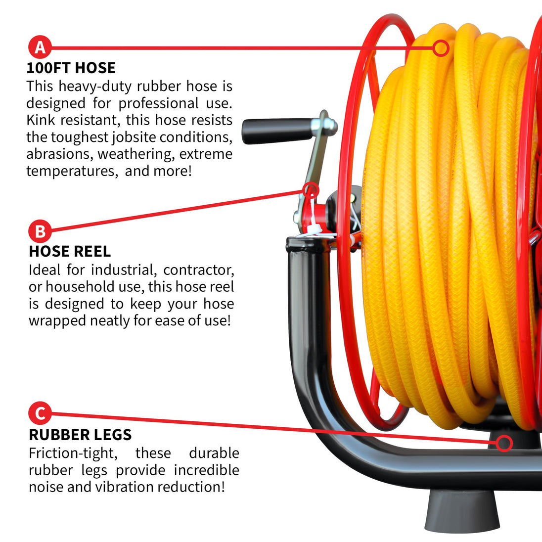 1.6HP Skid Sprayer Barrel Mount Only with Honda GX35 100ft Hose and 500 PSI Pump for Pest Control - view 9