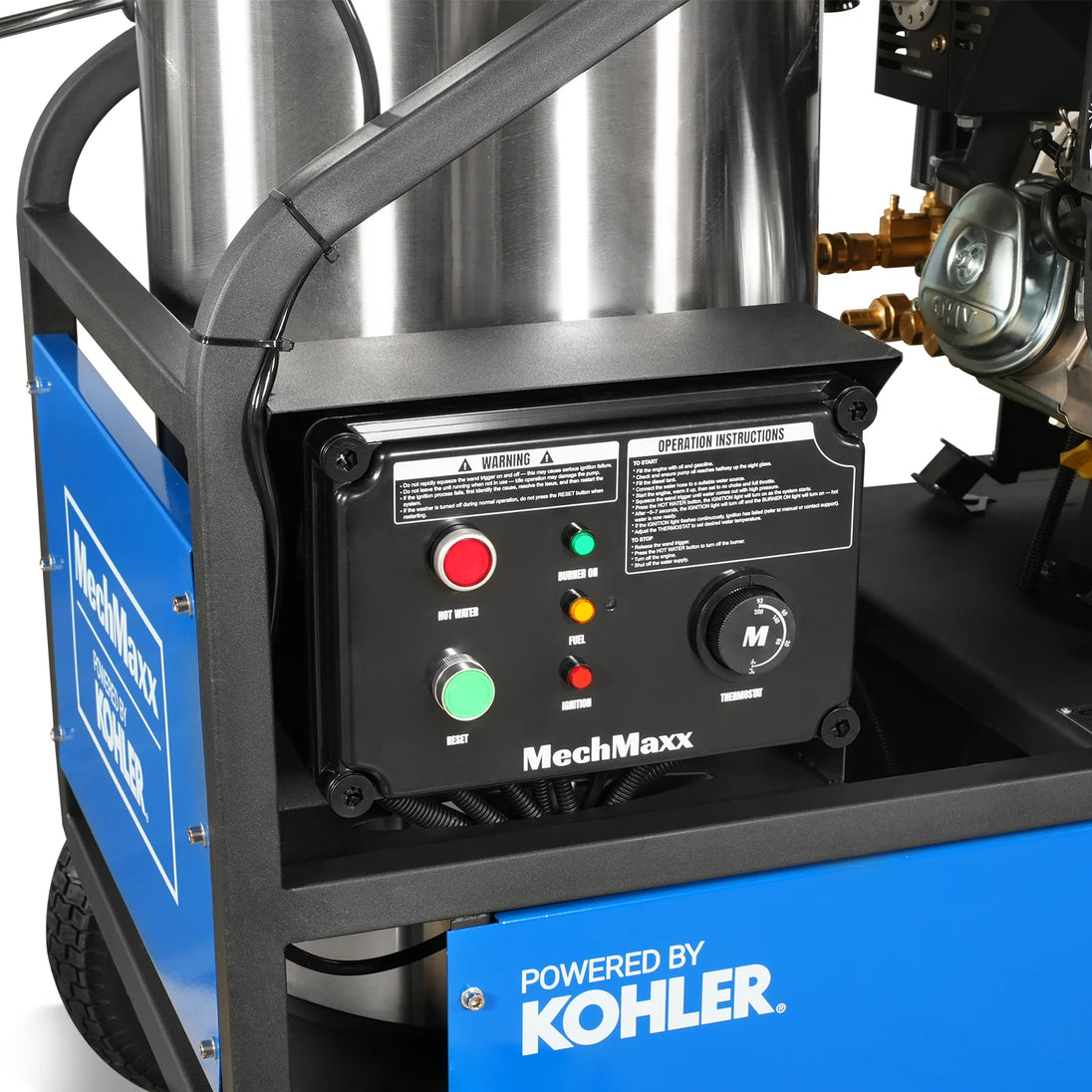 MechMaxx 4000 PSI 4 GPM KOHLER E-Start Engine Hot Water Pressure Washer with Hose Reel, HPW40K - view 6