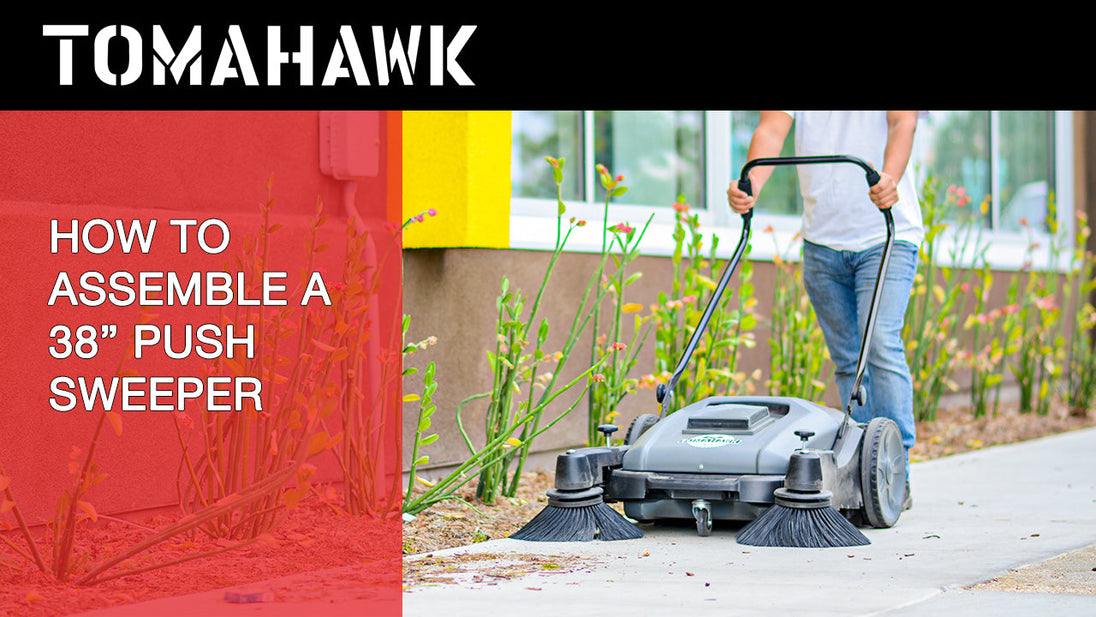 Commercial 38" Push Sweeper with Triple Power Brooms - view 4