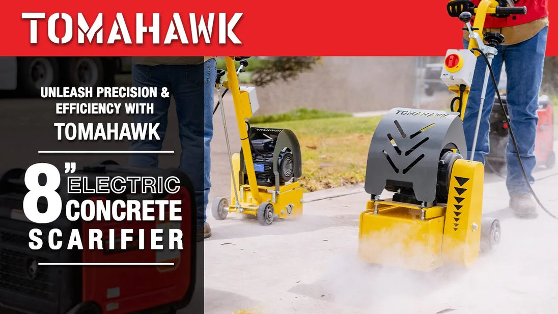 Electric 8” Concrete Scarifier Planer Grinder for Sidewalk Trip Hazard Repair, Traffic Line Removal - view 3