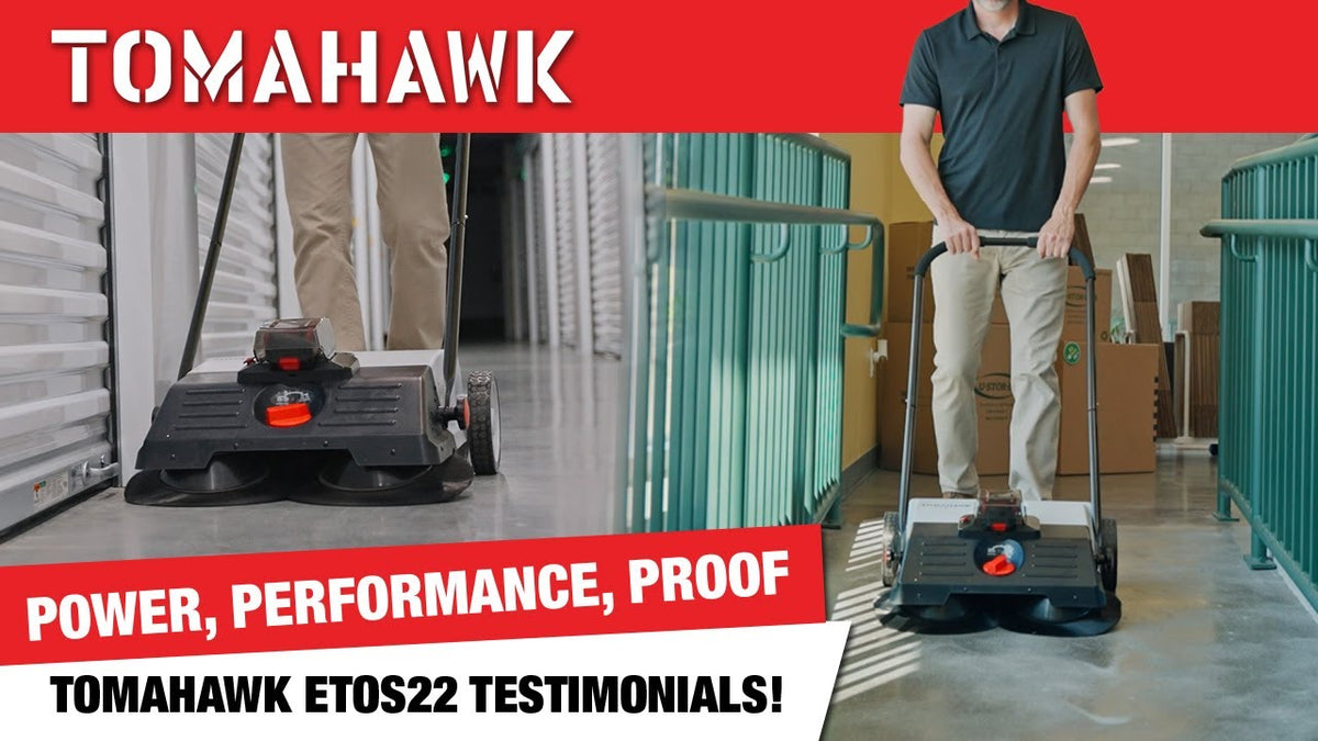 22" Battery Powered Push Sweeper With Double Brush System 18V Lithium-Ion - view 4
