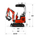 MechMaxx MEC10 Mini Compact Excavator — Honda GX390, 1-Ton