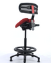 Performer Stealth Series studio stool with backrest
