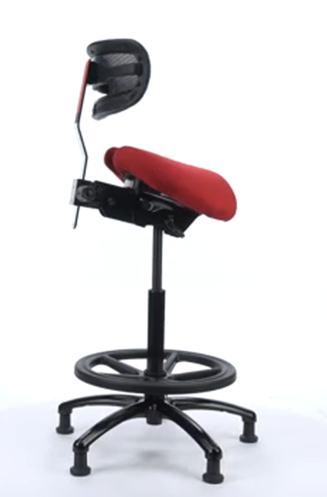 Performer Stealth Series studio stool with backrest