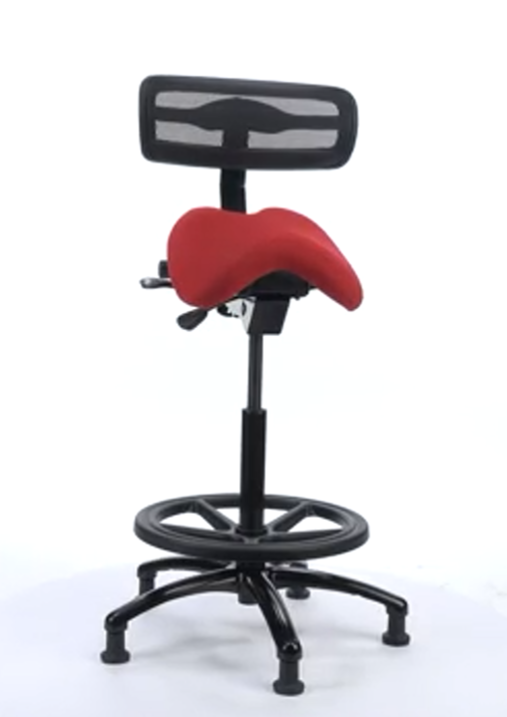 Performer Stealth Series studio stool with backrest