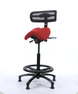 Performer Stealth Series studio stool with backrest