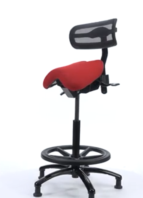 Performer Stealth Series studio stool with backrest