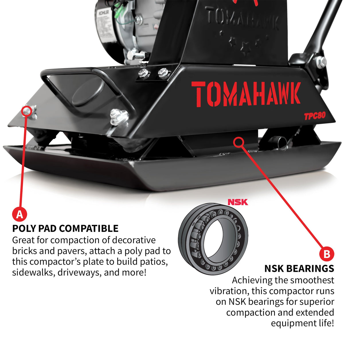 Vibratory Plate Compactor Tamper with Kohler Engine for Dirt Gravel Soil Compaction - view 8