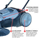 Commercial 38" Push Sweeper with Triple Power Brooms - view 7