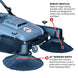 Commercial 38" Push Sweeper with Triple Power Brooms - view 8