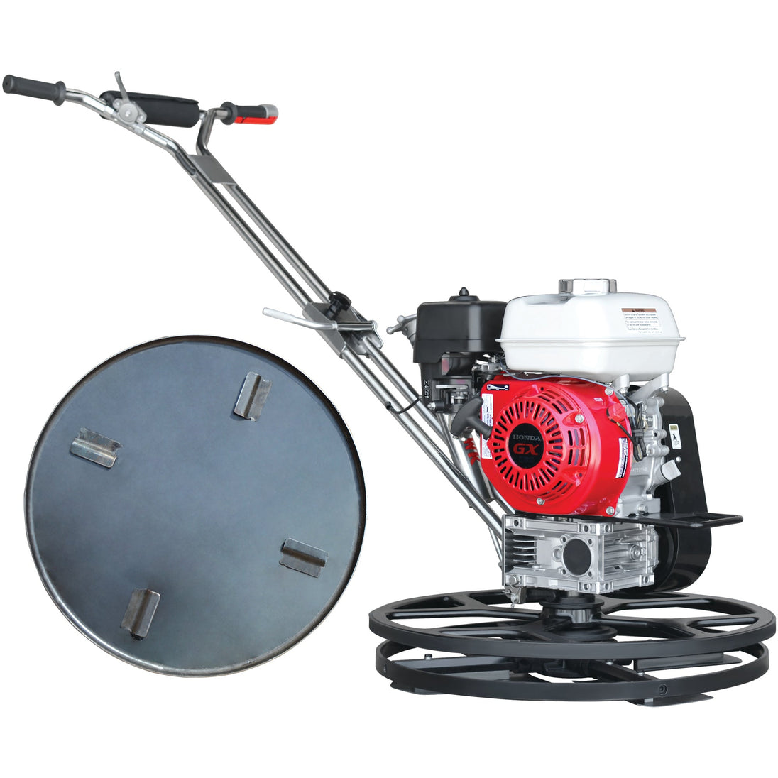 24" Concrete Power Trowel Edger 5.5HP Honda Float Pan Blade Screed Finishing Tool - view 9