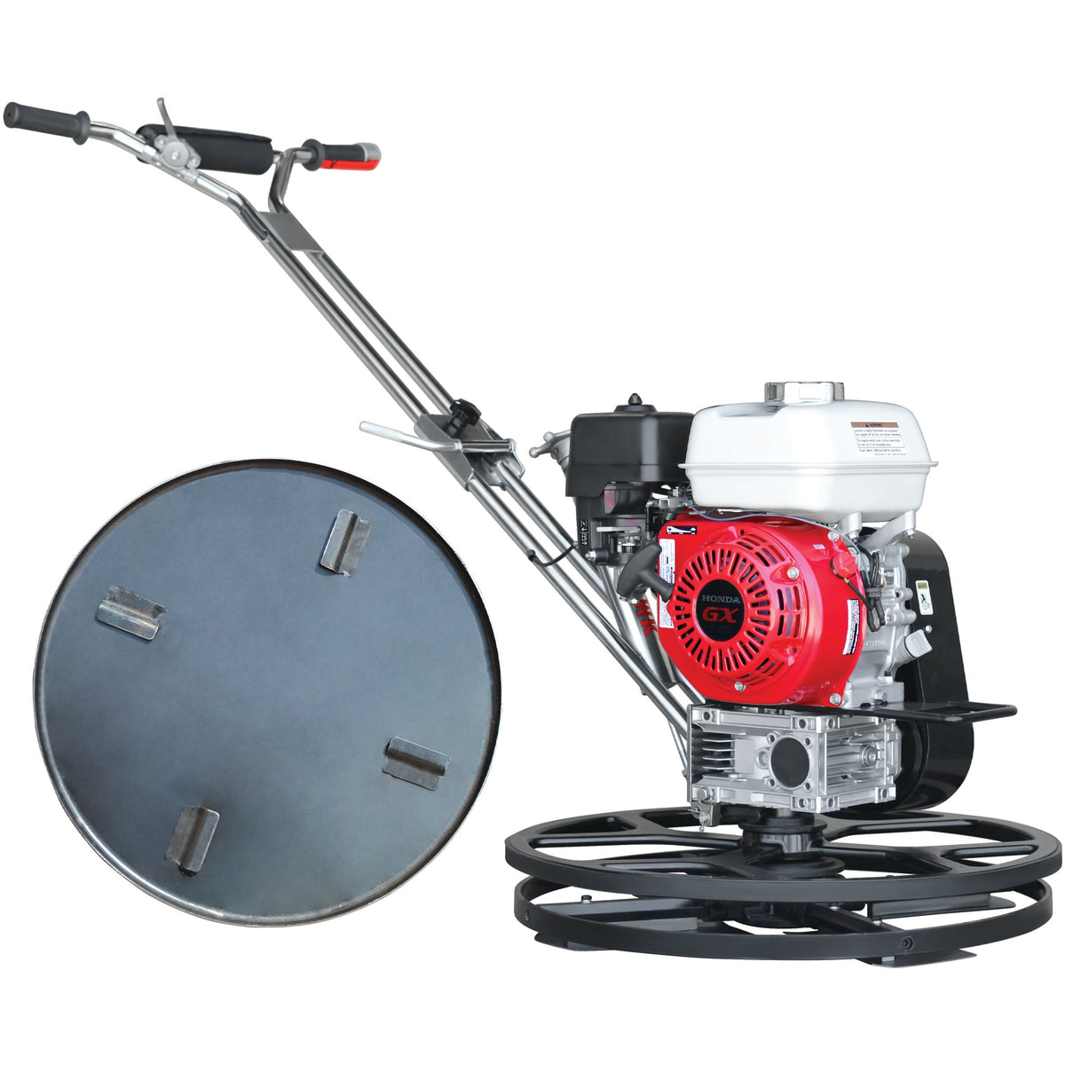 24" Concrete Power Trowel Edger 5.5HP Honda Float Pan Blade Screed Finishing Tool - view 9