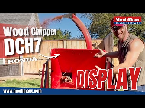 MechMaxx 7-inch Honda hydraulic-feed wood chipper DCH7 demonstration