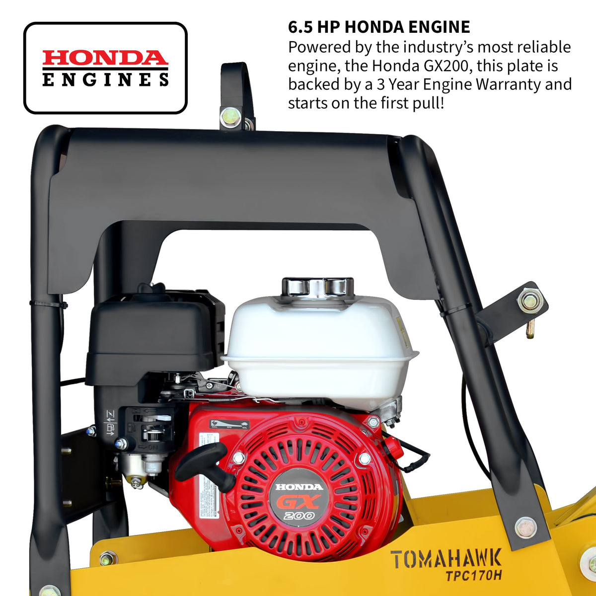 6.5 HP Honda Reverse Hydraulic Plate Compactor for Asphalt, Aggregate, Cohesive Soil Compaction - view 5