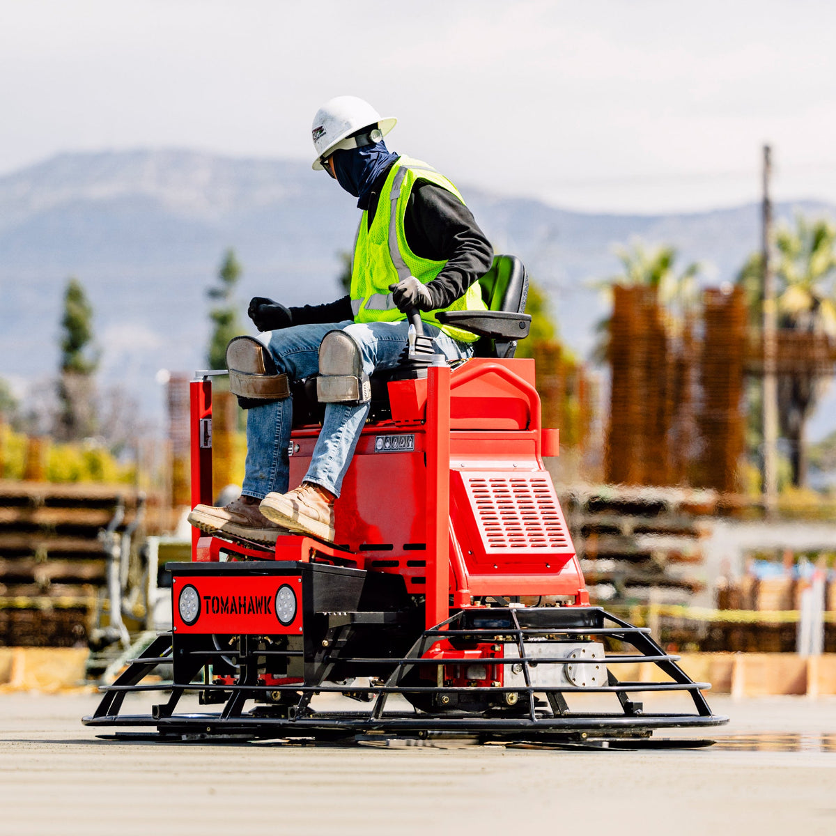 8 Foot Ride-On Concrete Power Trowel with 35HP Vanguard Engine - view 2