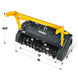MechMaxx 37" Drum Forestry Mulcher — Mini Skid Steer Attachment