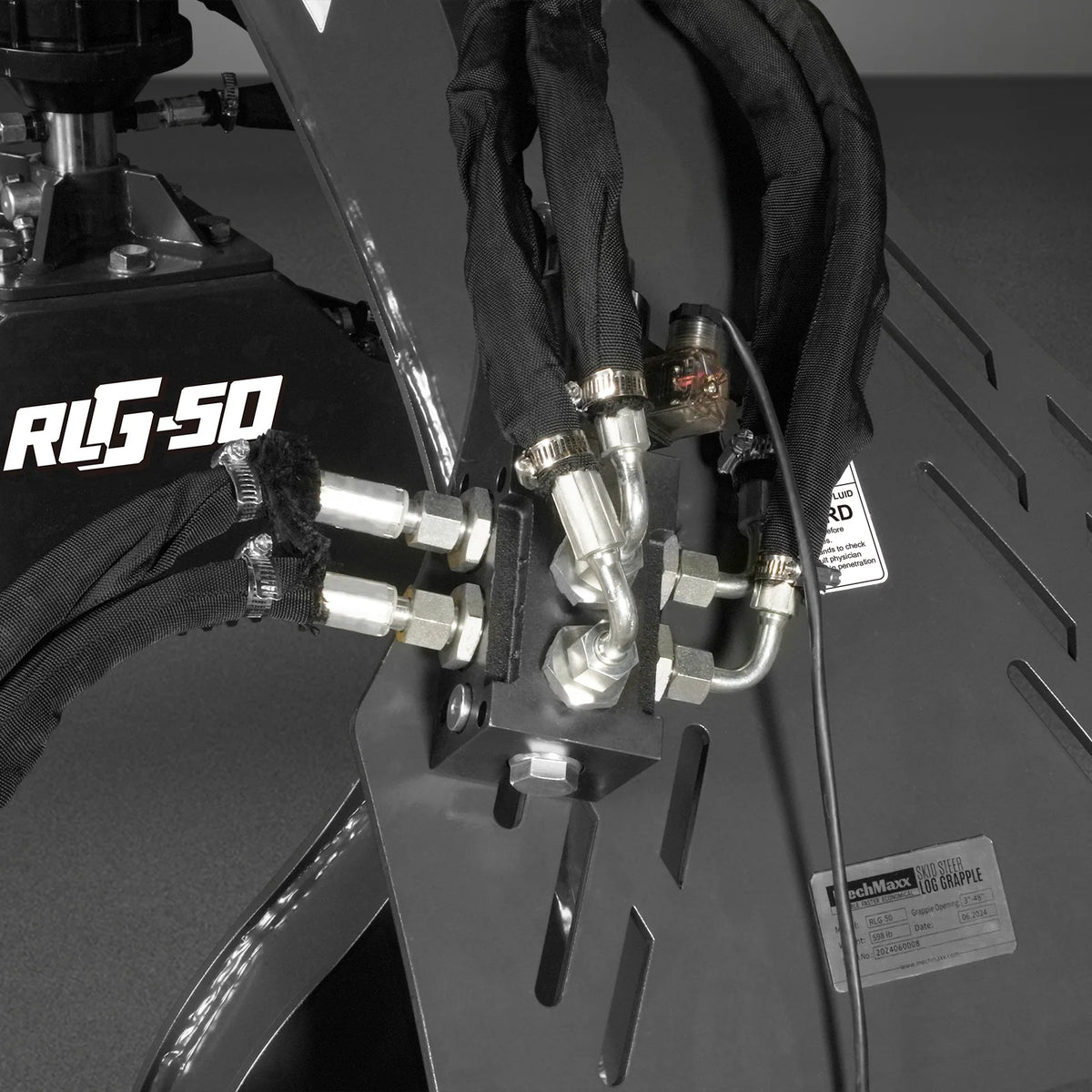 MechMaxx 50" Skid Steer Rotary Log Grapple, 360° Rotation, 3000 Lbs Capacity - view 7