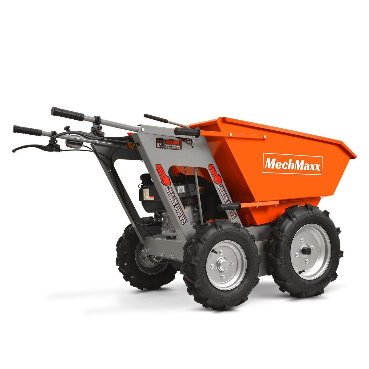 MechMaxx 660lbs Capacity 6.5HP Gas Powered Wheelbarrow Cart T25 4F+1R Gearbox , T25 - view 7