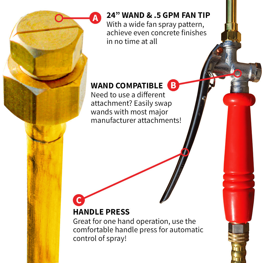 6.5 Gallon Backpack Concrete Sprayer .5 GPM Gas Finishing Tool for Cement Sealant Curing Stain - view 8